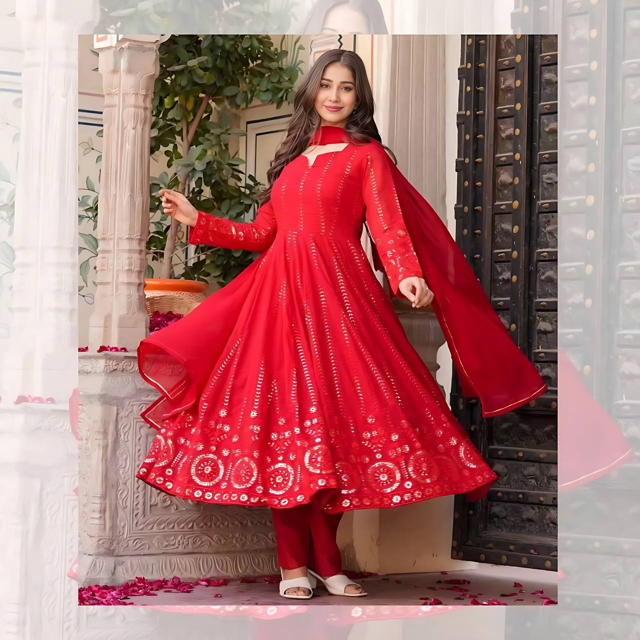 PREMIUM READYMADE  ANARKALI SUIT SET [3 PIS] LF-6035