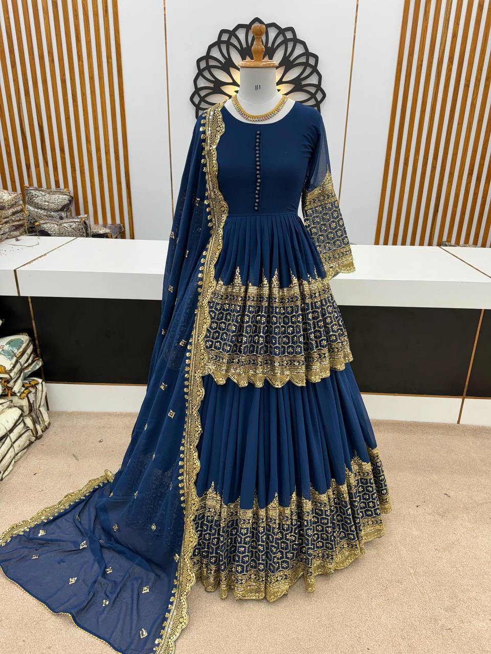 Elegant Designer Sharara Lehenga Set ZF-362
