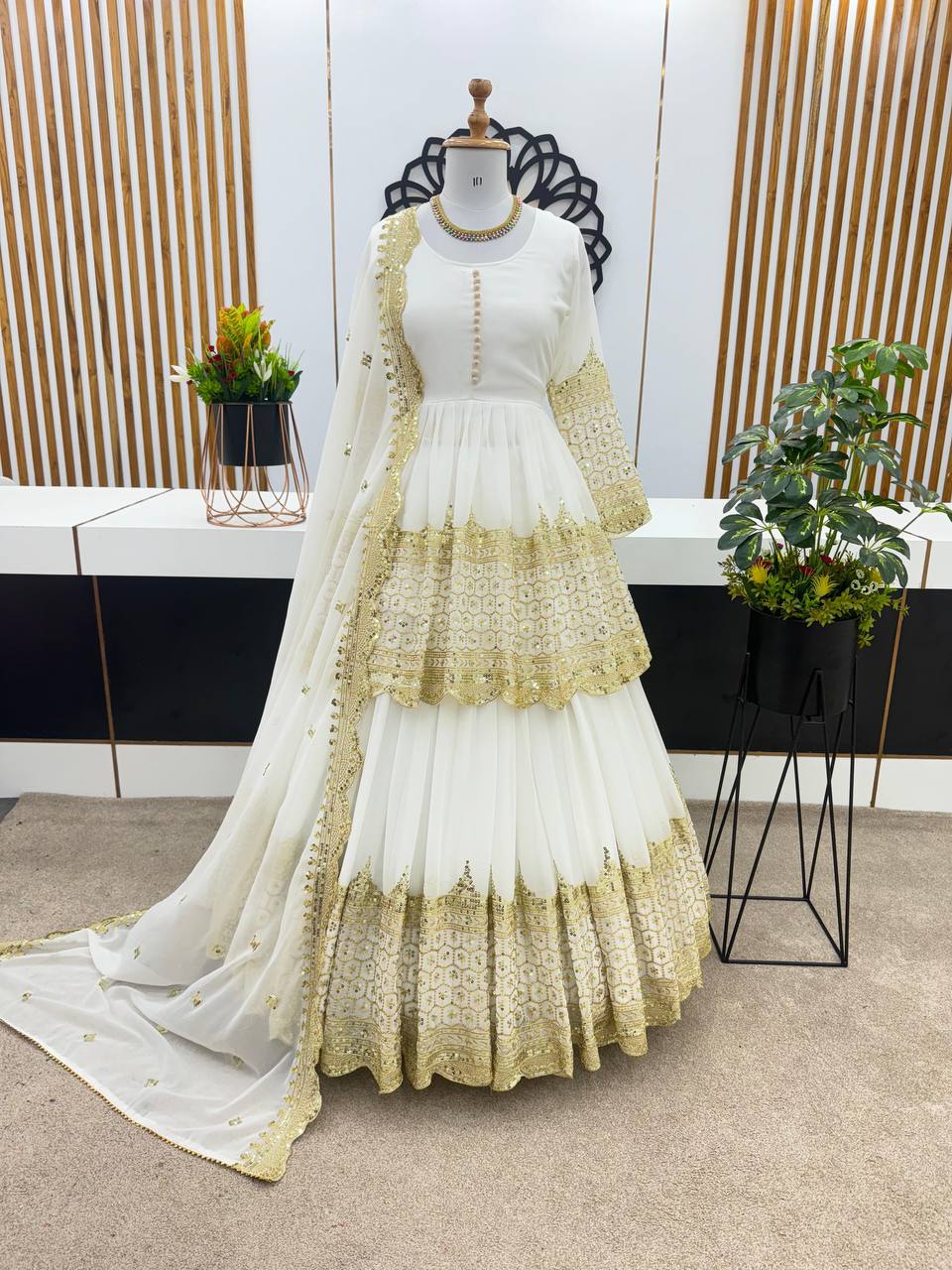 Elegant Designer Sharara Lehenga Set ZF-362