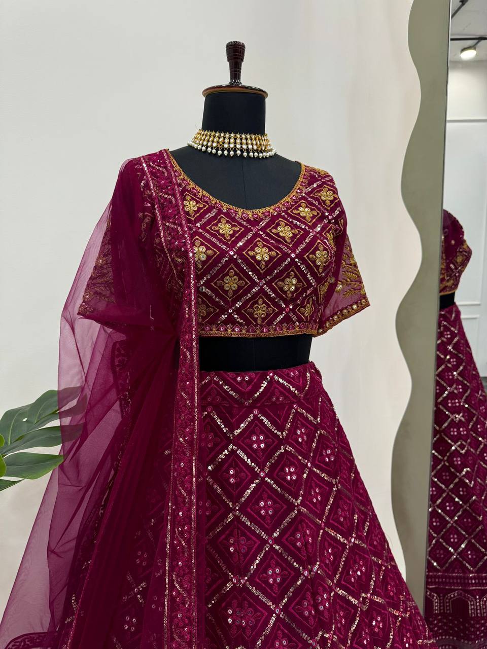 Marron color Elegance Redefined lehenga choli QR-276