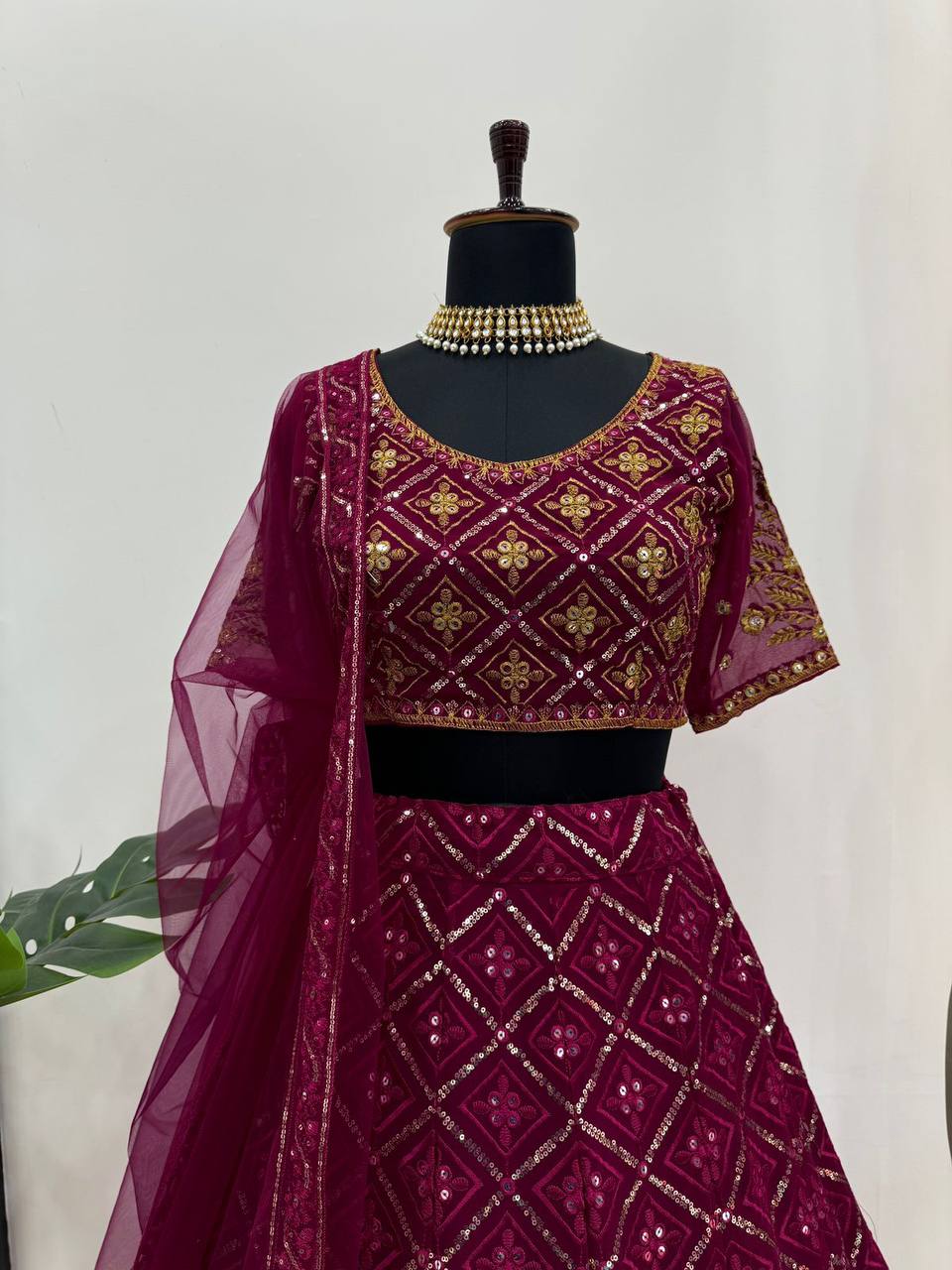 Marron color Elegance Redefined lehenga choli QR-276