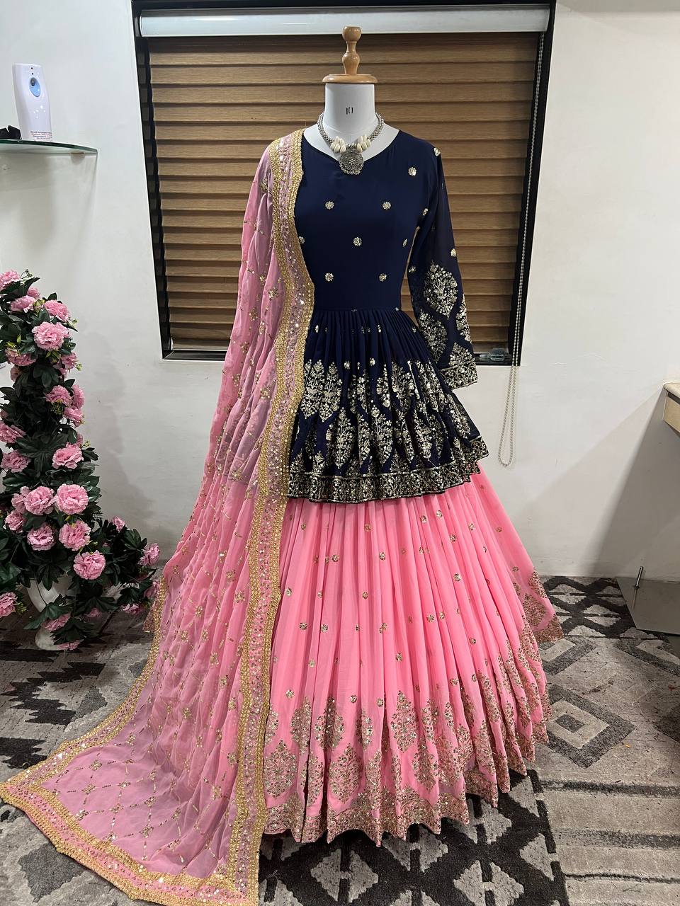 Elegant Designer Sharara Lehenga Set ZF-258