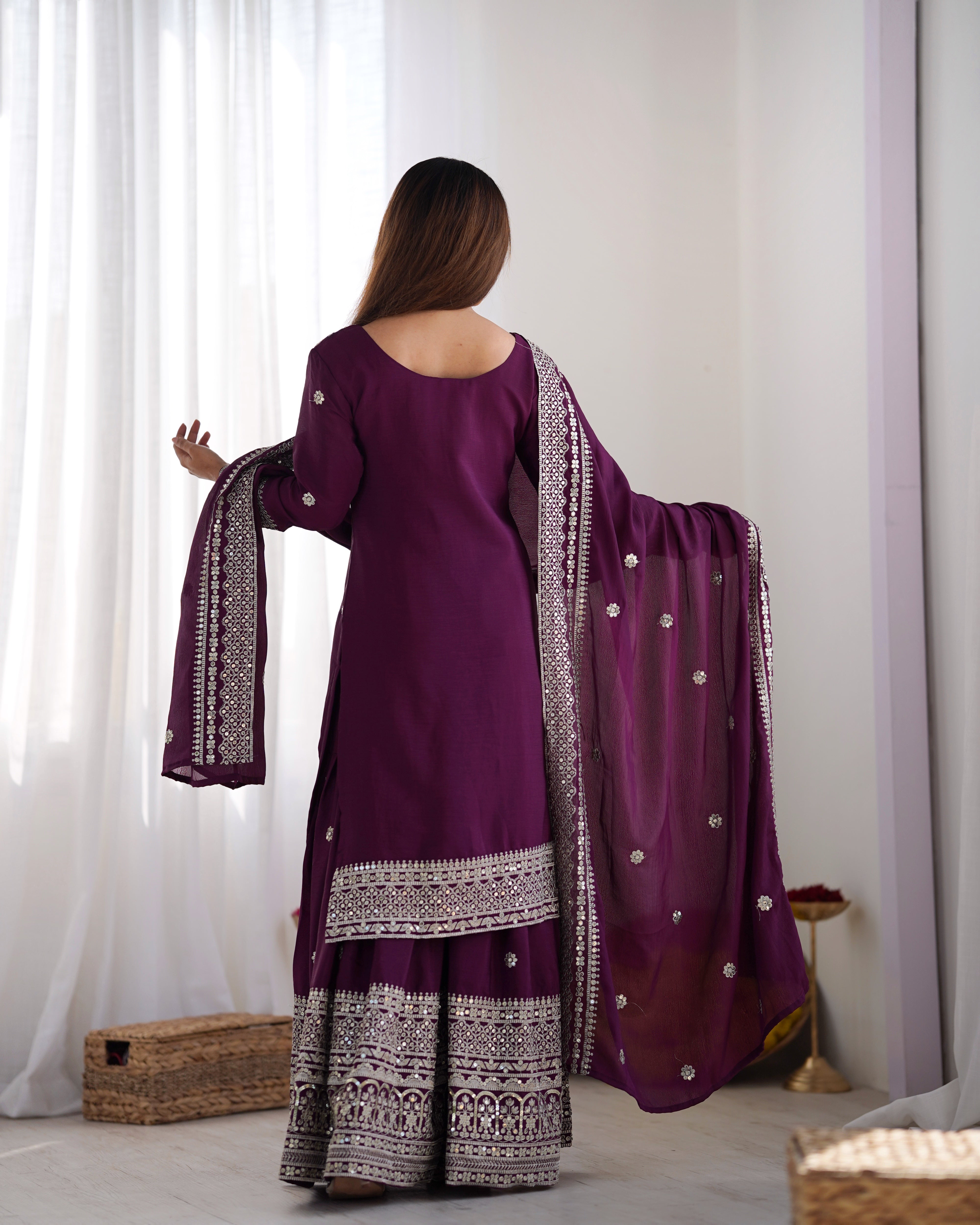 Elegant Pakistani Salwar Suit – NSR-800 Margenta