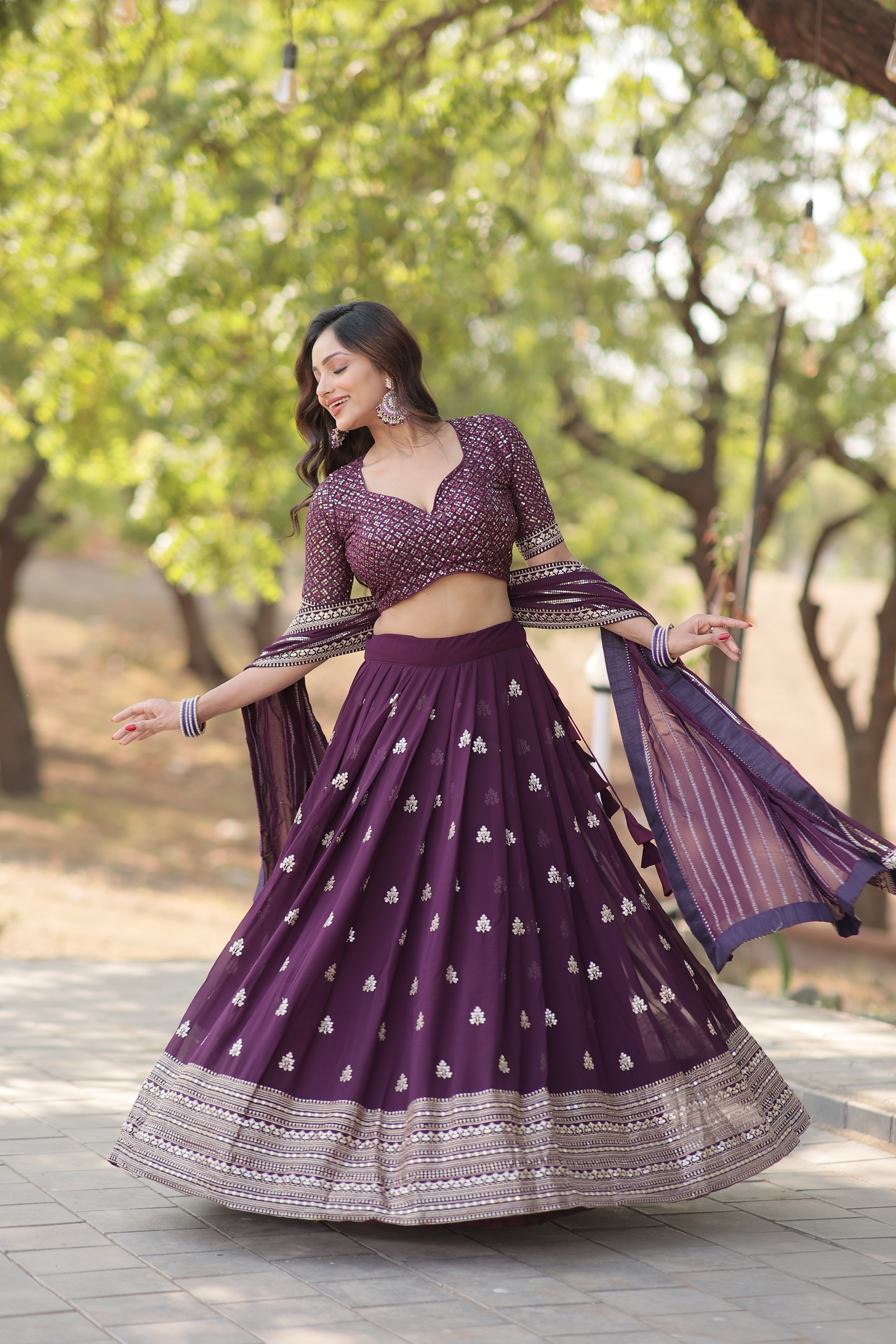 Elegant Faux Blooming Designer Lehenga Choli Set with Dupatta LW-7108