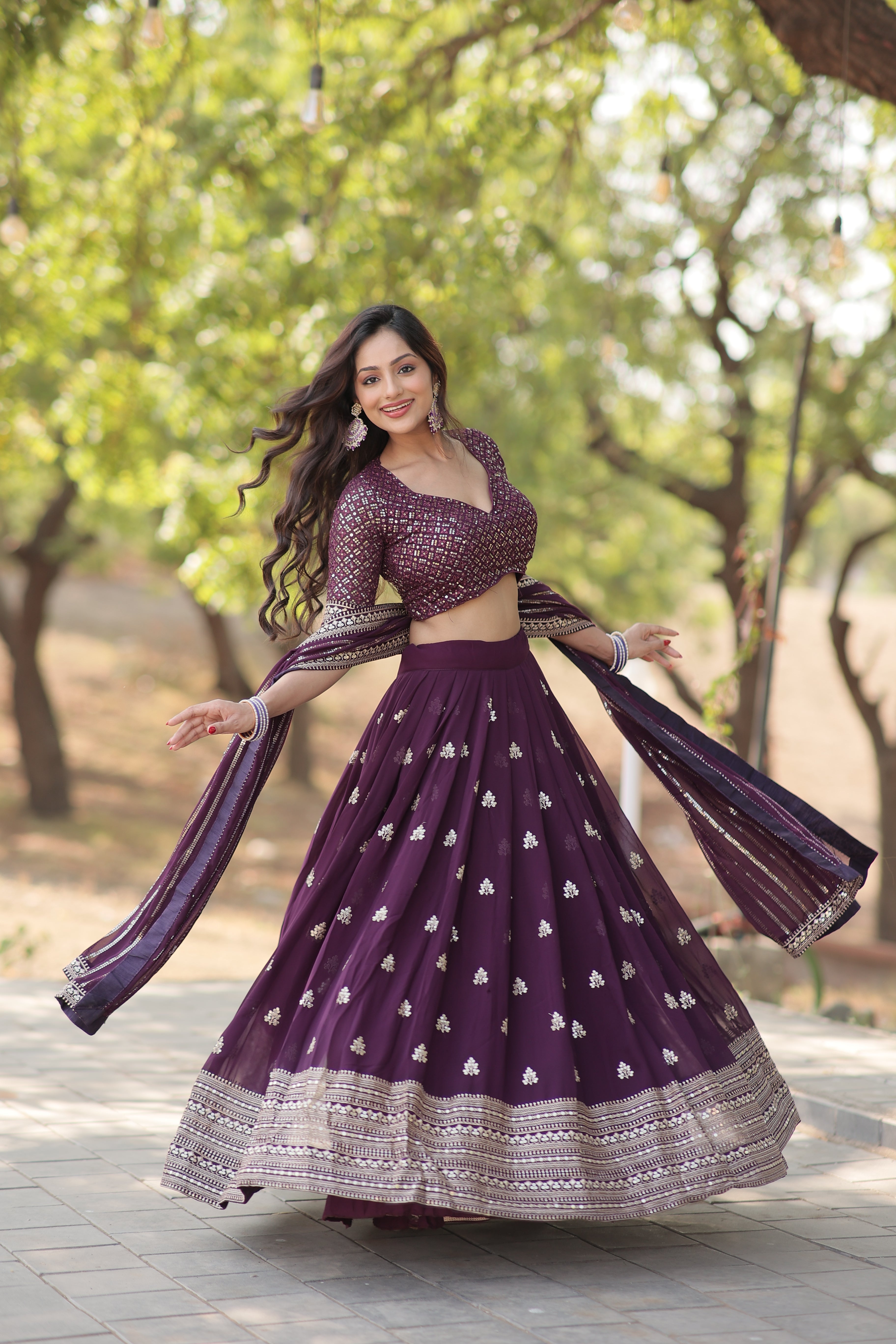 Elegant Faux Blooming Designer Lehenga Choli Set with Dupatta LW-7108