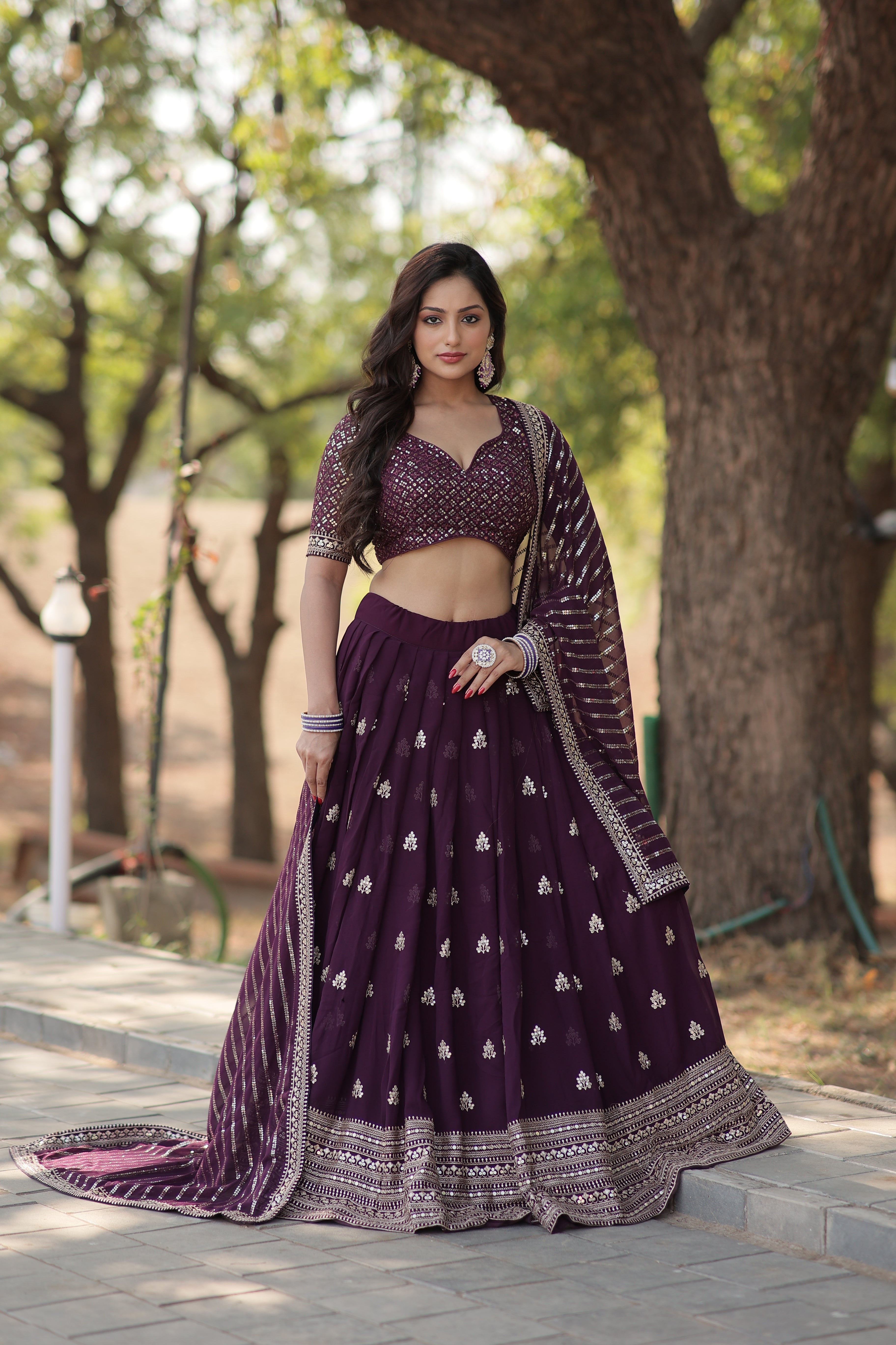 Elegant Faux Blooming Designer Lehenga Choli Set with Dupatta LW-7108