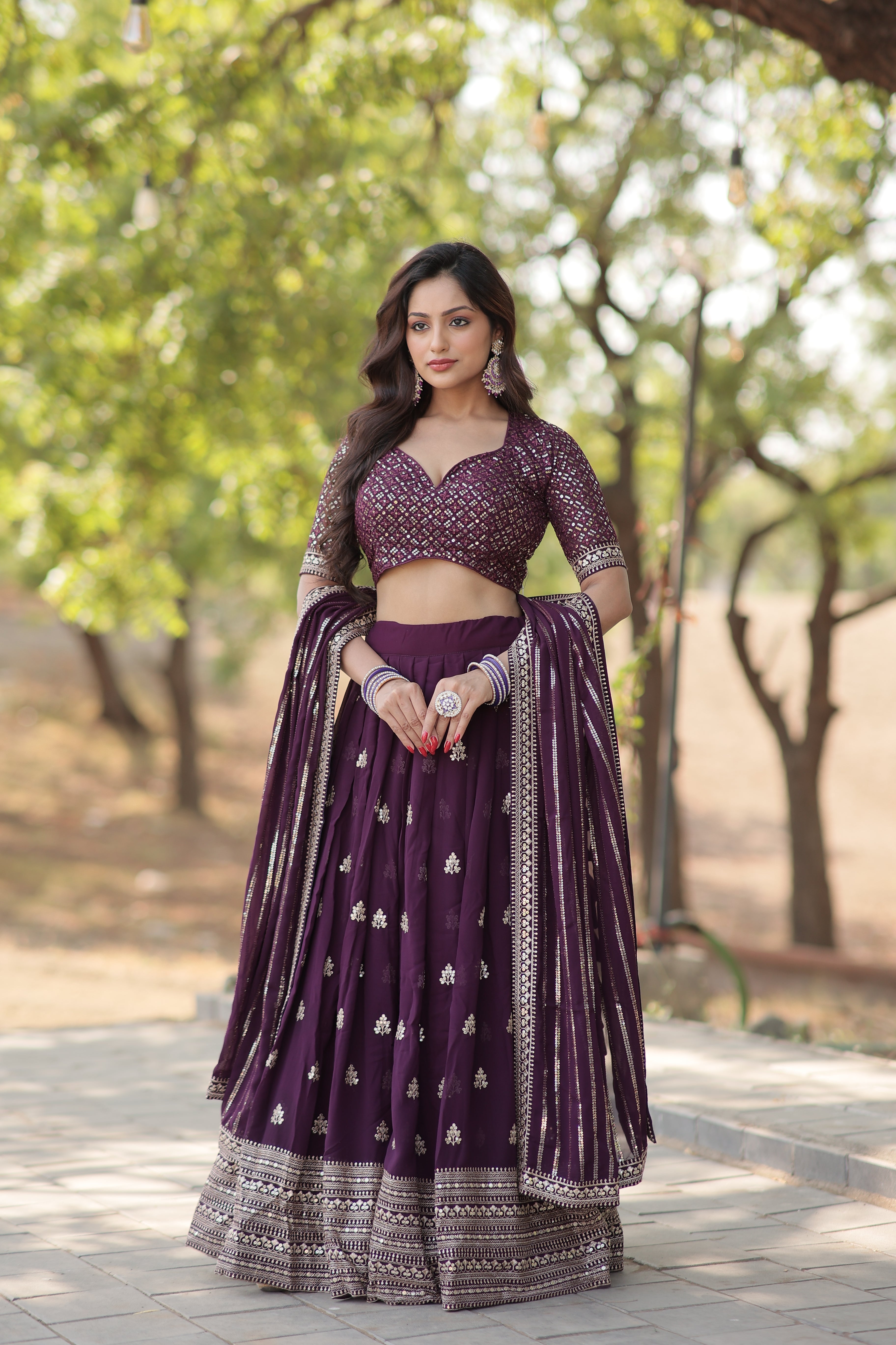 Elegant Faux Blooming Designer Lehenga Choli Set with Dupatta LW-7108