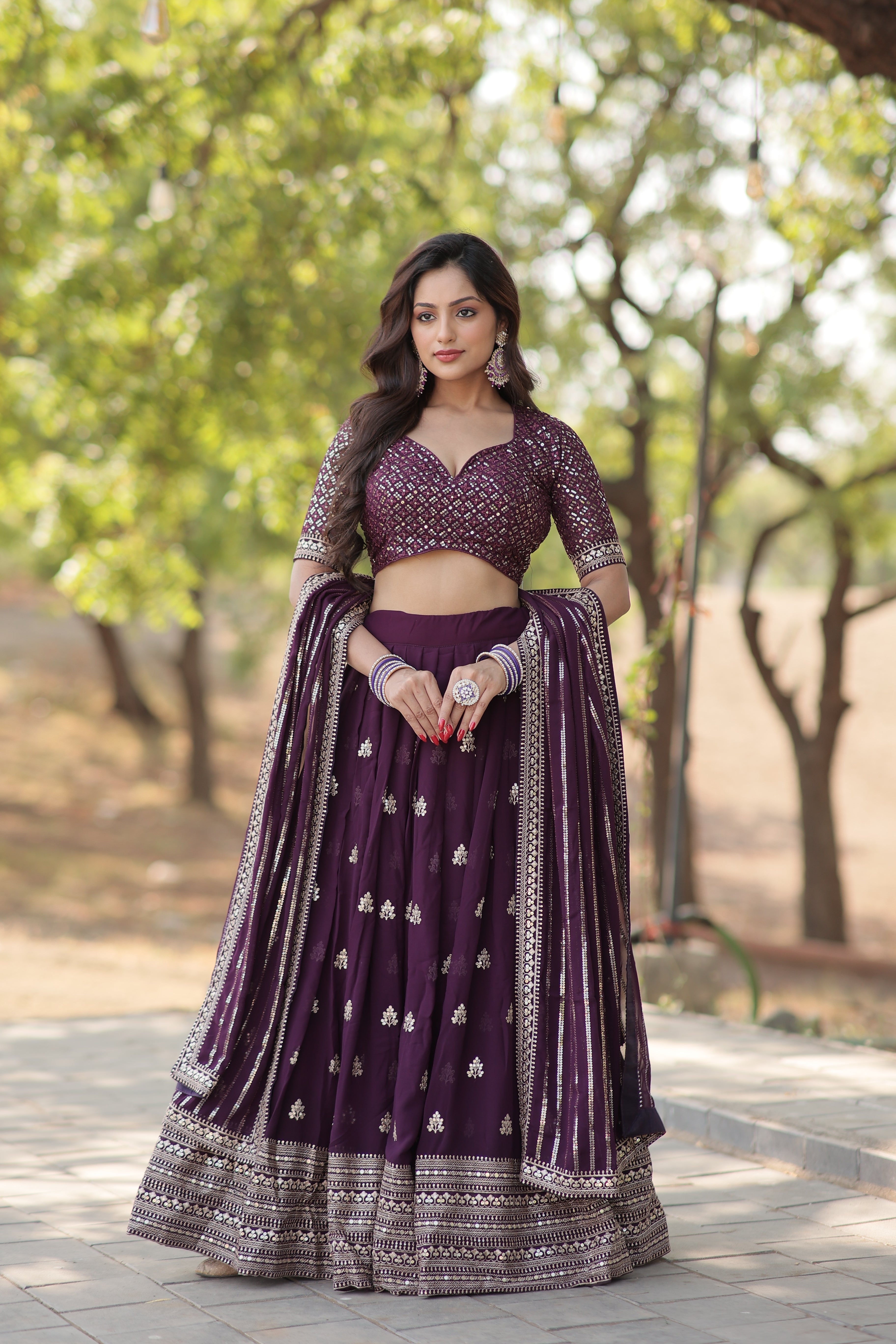 Elegant Faux Blooming Designer Lehenga Choli Set with Dupatta LW-7108