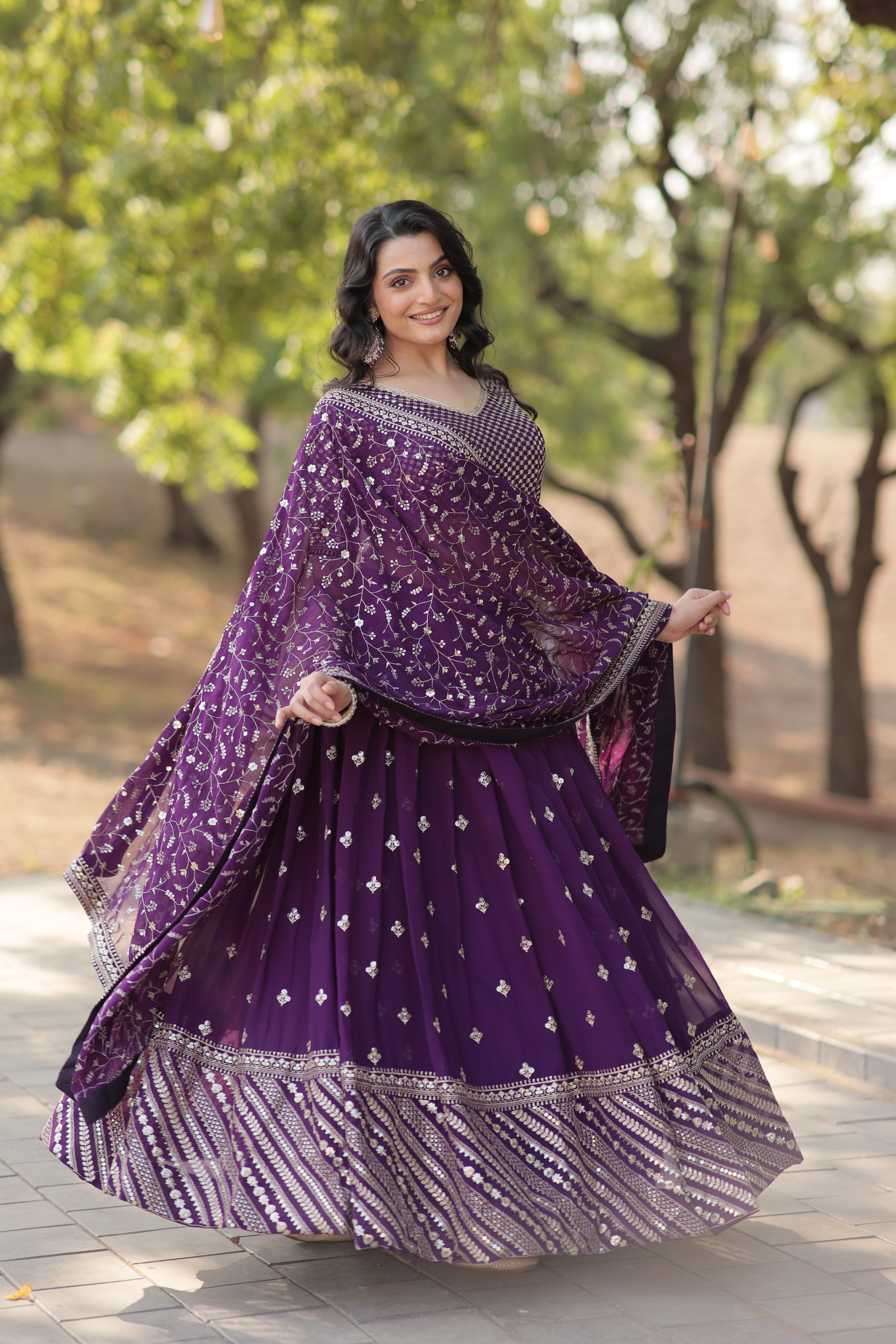 Timeless Faux Blooming Lehenga Choli Set with Dupatta LW-7109