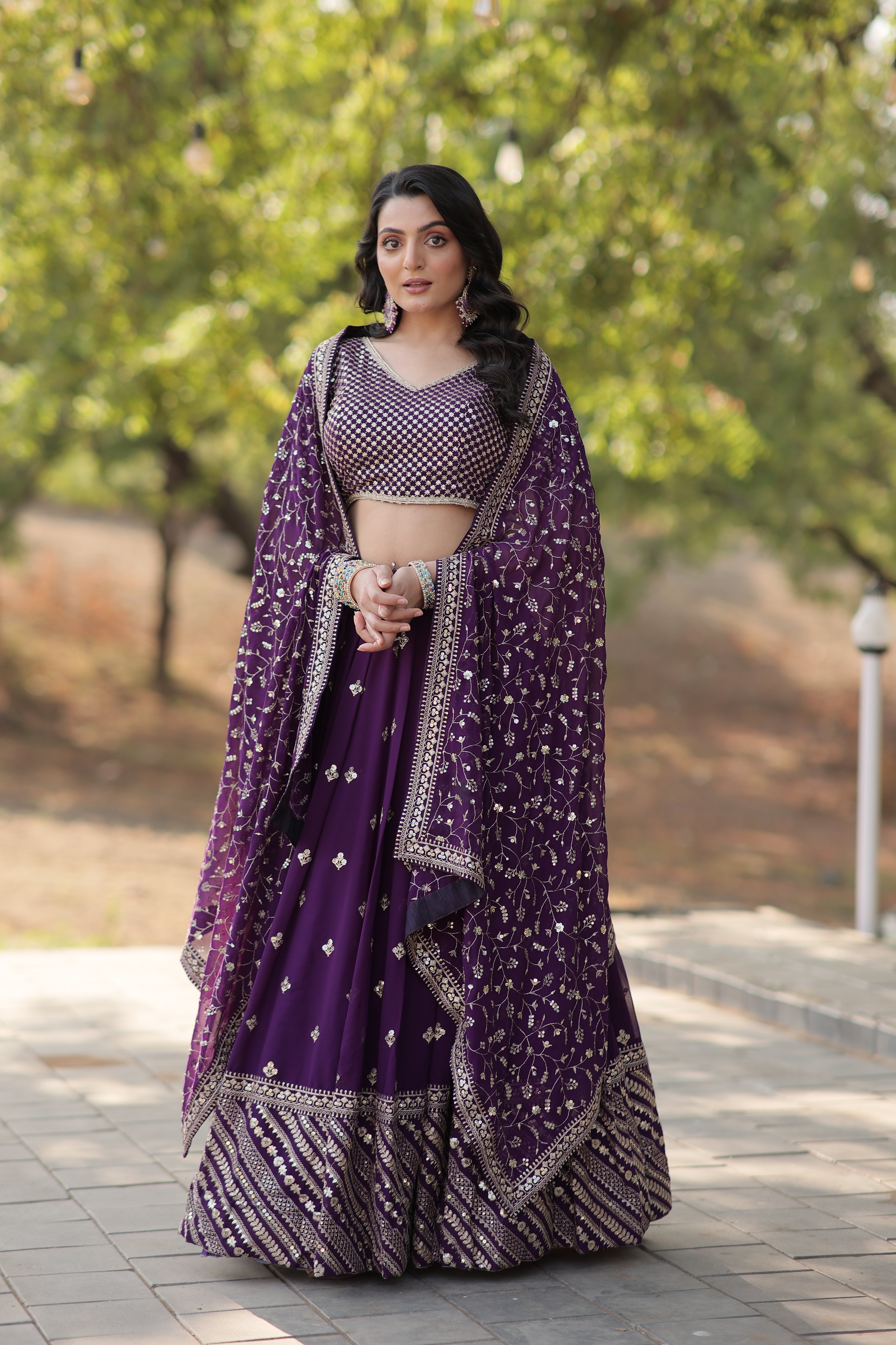 Timeless Faux Blooming Lehenga Choli Set with Dupatta LW-7109