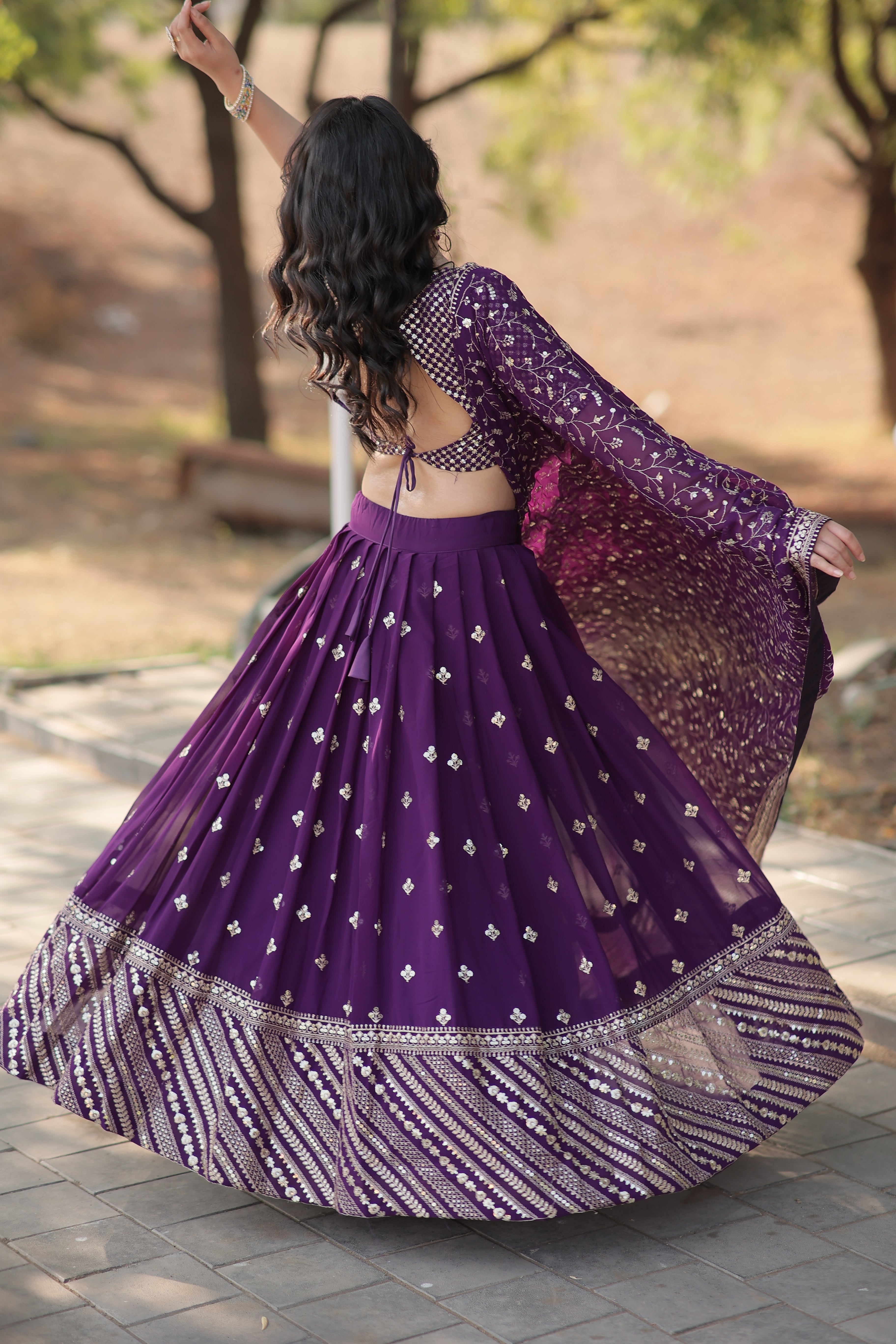 Timeless Faux Blooming Lehenga Choli Set with Dupatta LW-7109