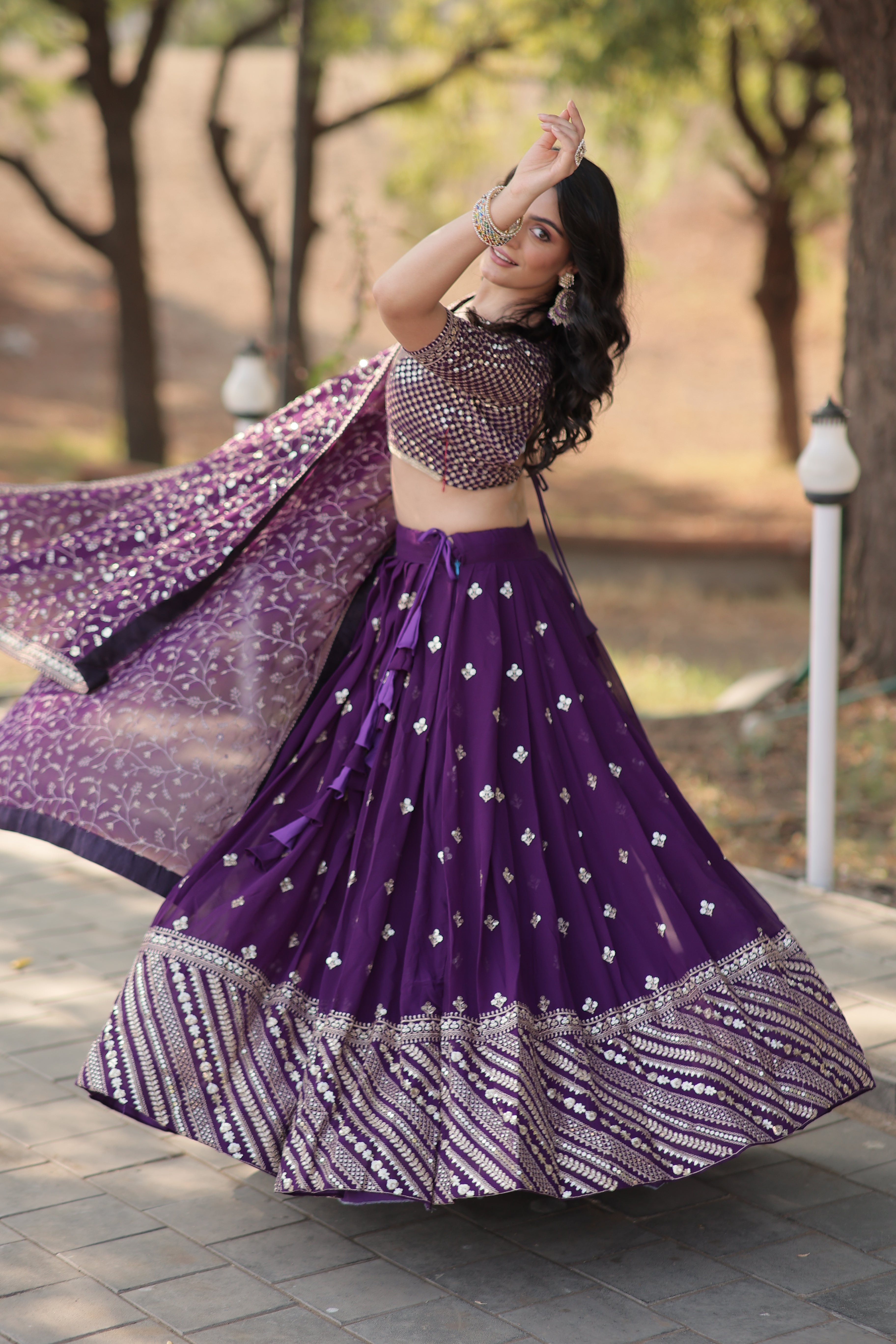 Timeless Faux Blooming Lehenga Choli Set with Dupatta LW-7109