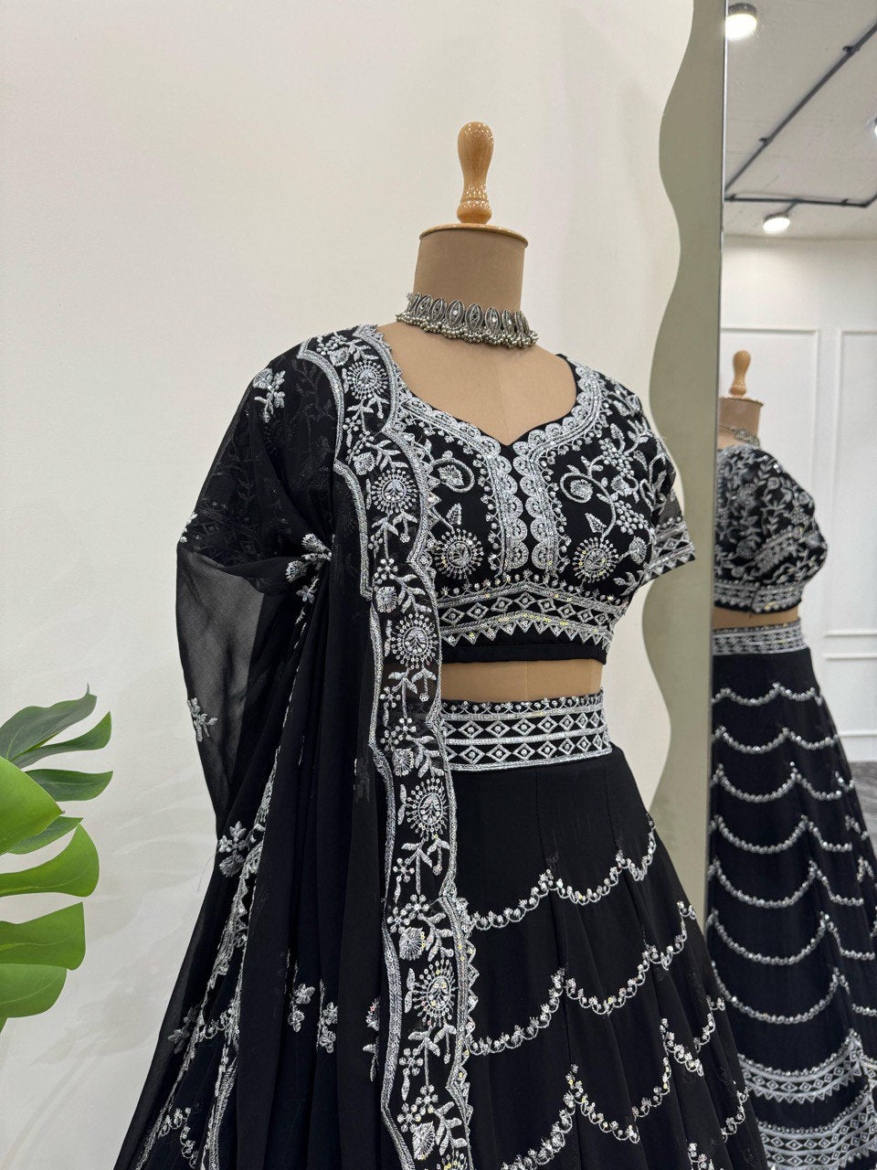 Graceful Faux Georgette Lehenga Choli Set – Timeless Elegance QR-331