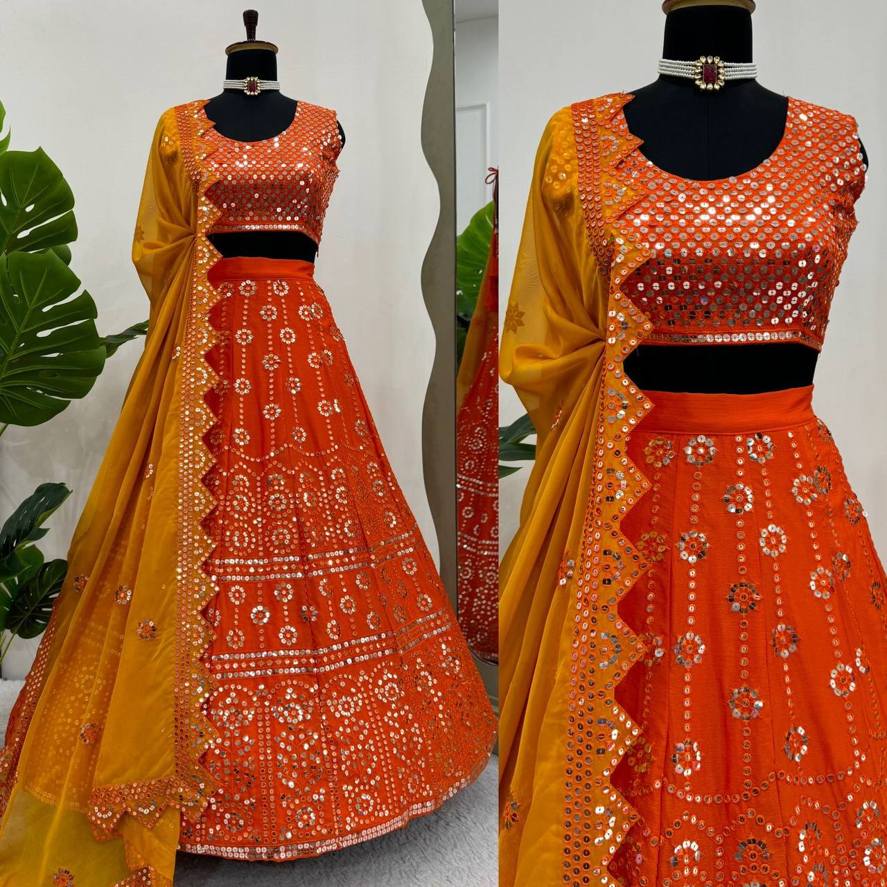 Experience luxury and grace with this exquisitely designed lehenga set QR-303