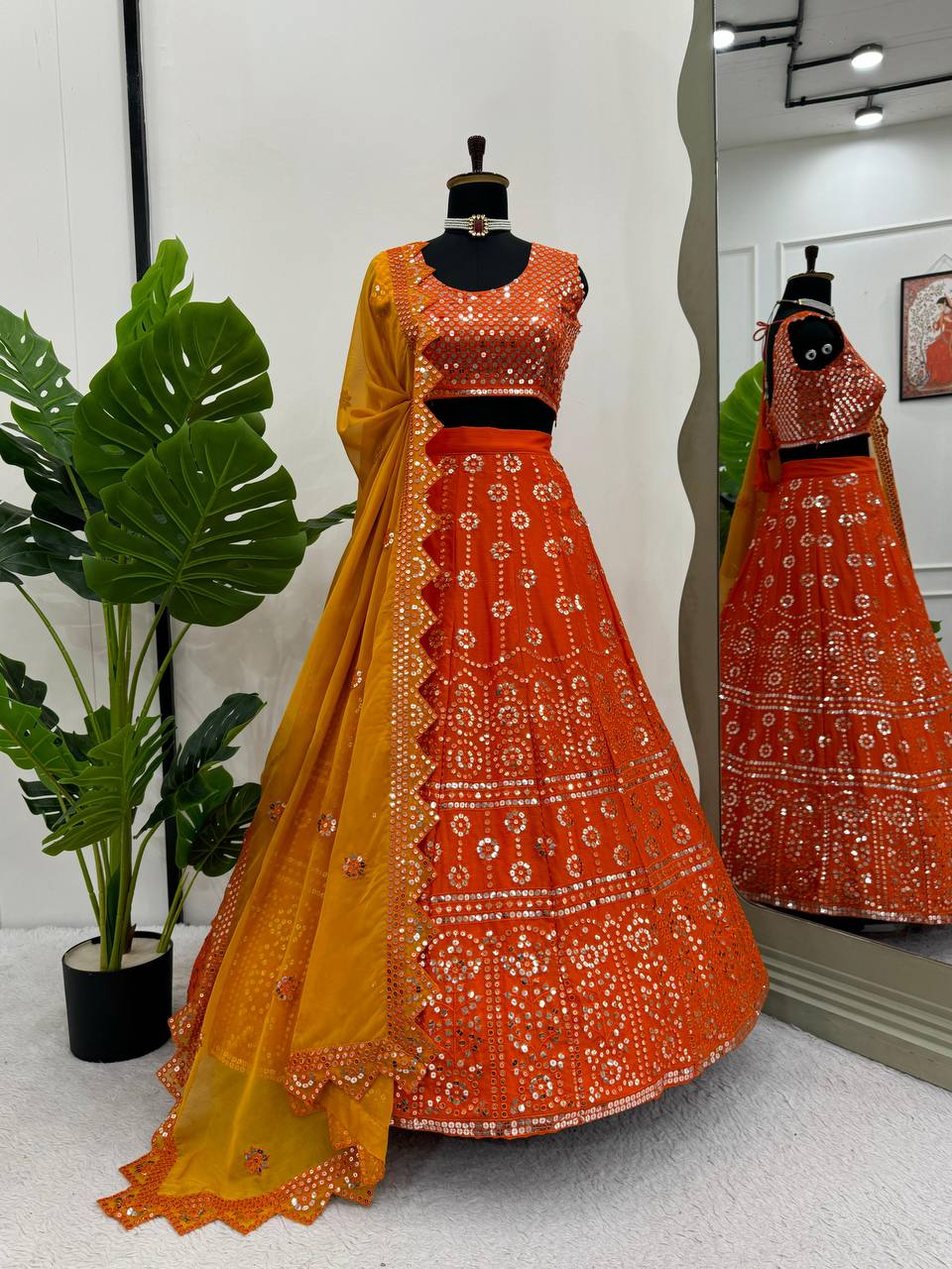 Experience luxury and grace with this exquisitely designed lehenga set QR-303