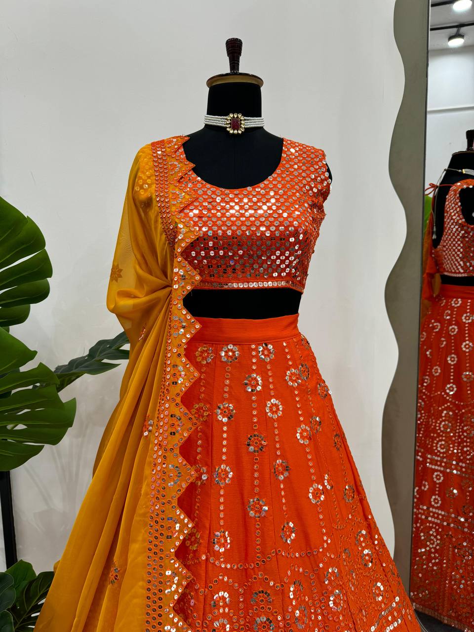 Experience luxury and grace with this exquisitely designed lehenga set QR-303