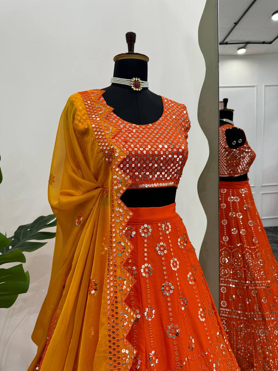 Experience luxury and grace with this exquisitely designed lehenga set QR-303