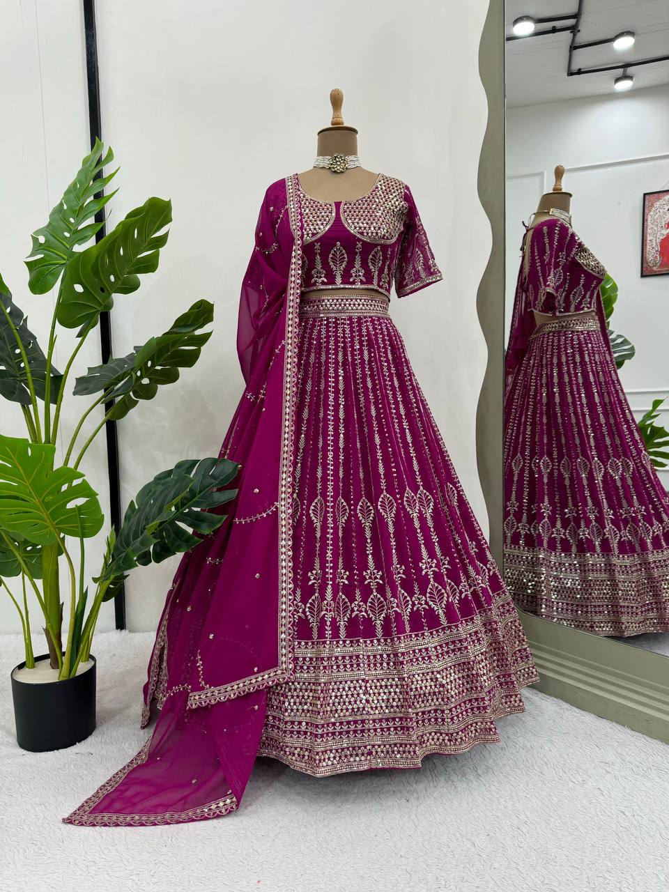 Unveil your elegance with this stunning lehenga set QR-306