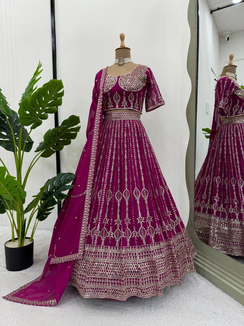 Unveil your elegance with this stunning lehenga set QR-306