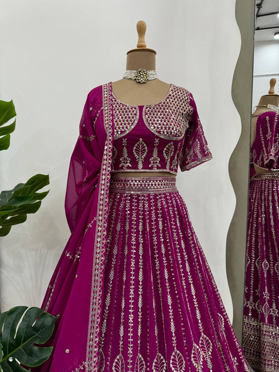 Unveil your elegance with this stunning lehenga set QR-306